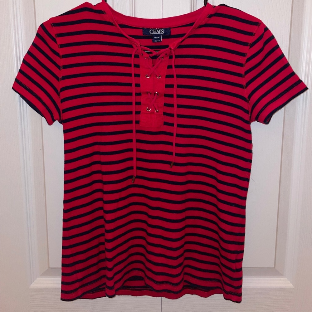 Chaps Striped Shirt Size Small